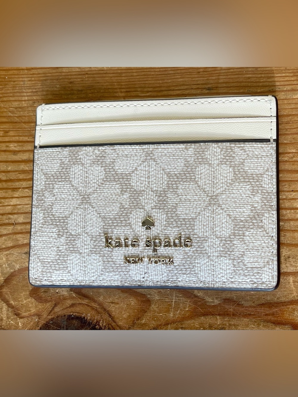 Kate Spade โ Spade Flower Card Holder Parchment Multi NWOT